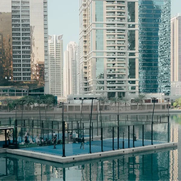 JLT Dubai padel location aerial view